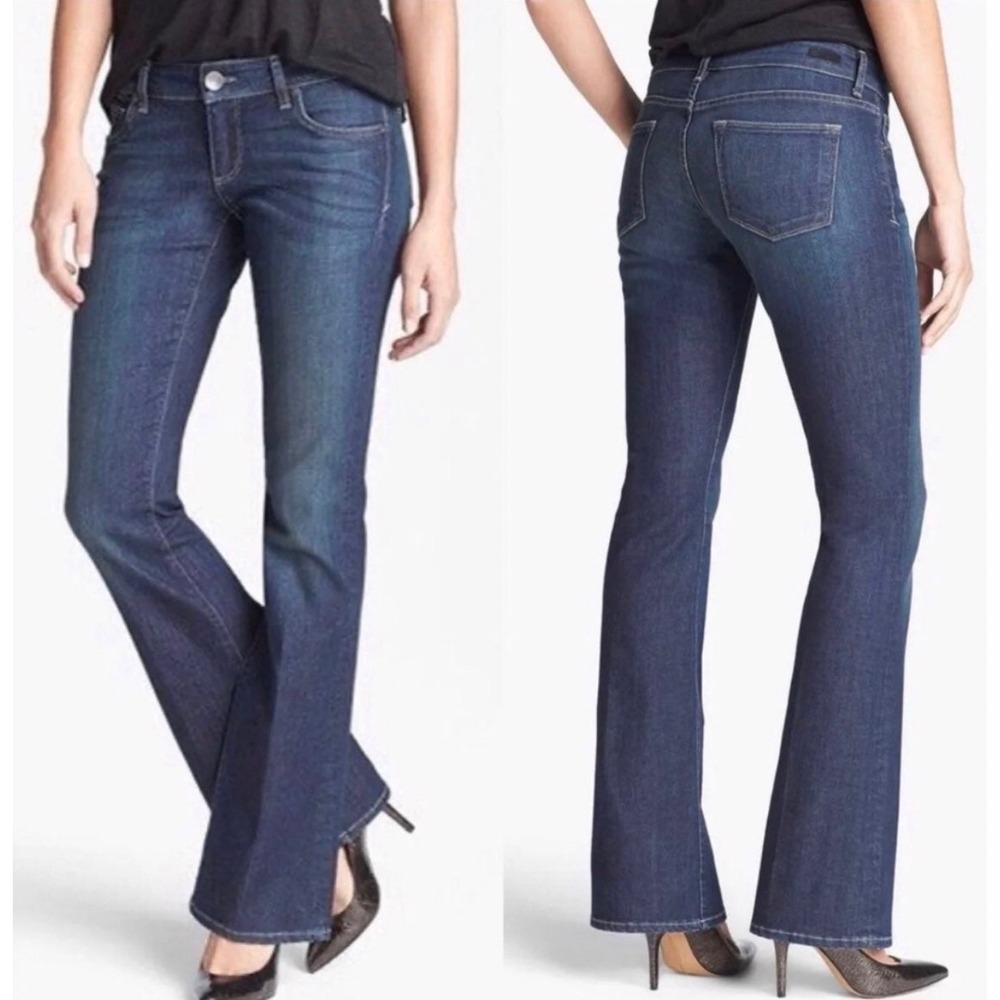 KUT from the Kloth Baby Bootcut Jeans Blue Dark Wash Mid Rise Stretch Denim 18W